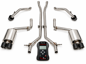 Fabspeed Performance Package WITH Satin Black Tips. Porsche 970 Panamera V6 (2010-2016) - 97004420005 - FS.POR.970V6.ET, FS.POR.970V6.COMPAI, FS.POR.970V6.XP, FS.POR.970V6.MAXB